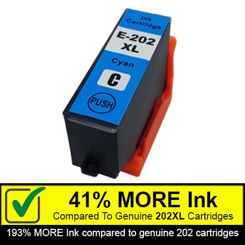 Cyan Compatible Ink Cartridges To Replace Epson 202XL (12ml)