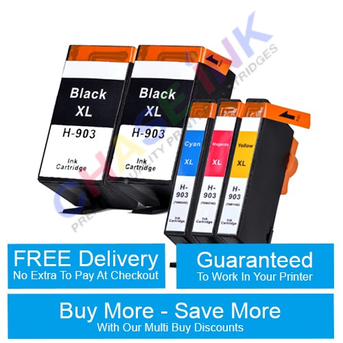 Compatible HP 903 / 903XL Ink Cartridges - Multipack (BCMY) + 1 EXTRA Black
