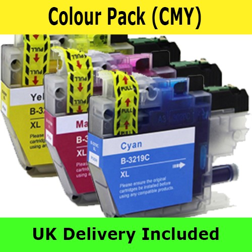 Cyan, Magenta, Yellow - 3 Compatible Ink Cartridges To Replace Brother LC3217 / LC3219XL