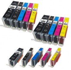 2 Multipacks + ANY 2 FREE - 12 Compatible Ink Cartridges - Replaces Canon PGI-550XL & CLI-551XL
