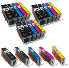 3 Multipacks + ANY 5 FREE -  20 Compatible Ink Cartridges - Replaces Canon PGI-570XL & CLI-571XL