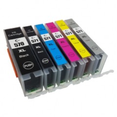 570xl 571xl compatible multipack - 6 high capacity ink cartridges