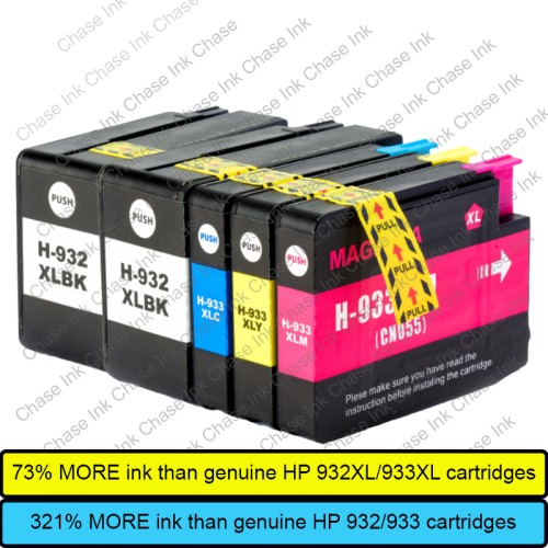 Chase Ink Compatible HP 932XL/933XL Ink Cartridges - 1 Multipack +1 EXTRA Black