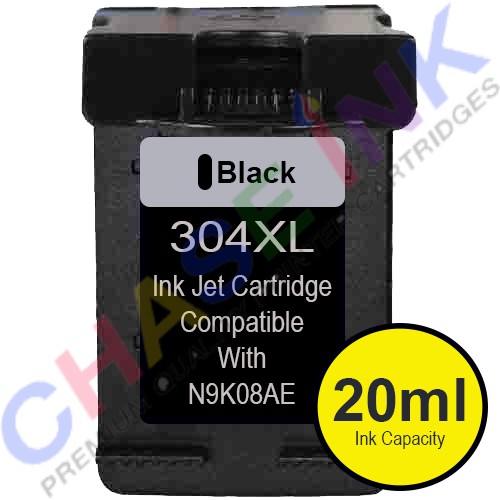 Compatible HP 304XL Black - High Yield Ink Cartridge (20ml)