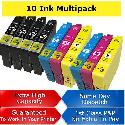 2 Multipacks (BCMY) + 2 Extra Black - Compatible Epson 29XL High Capacity Ink Cartridges