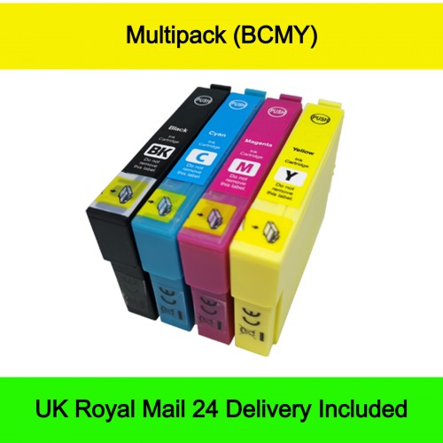 1 Multipack (BCMY) Compatible 604XL (Pineapple) Ink Cartridges - For Use With Epson XP-2200 XP-2205 XP-3200 XP-3205 XP-4200 XP-4205 WF-2910DWF WF-2930DWF WF-2935DWF WF-2950DWF Printers