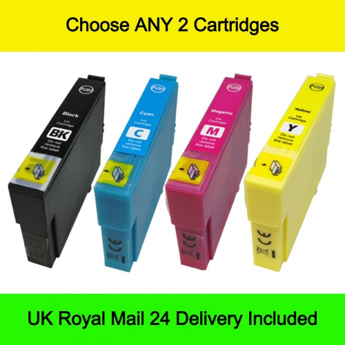 Mix ANY 2 - Compatible Epson 502 / 502XL (Binoculars) Extra High Capacity Ink Cartridges