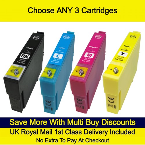 Choose ANY 3 - Compatible Epson 18 / 18XL (Daisy) Extra High Capacity Ink Cartridges