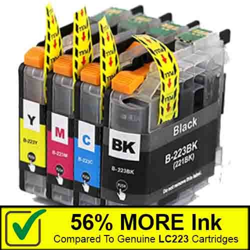 1 Multipack (BCMY) - 4 Compatible Ink Cartridges To Replace Brother LC223 (46ml)