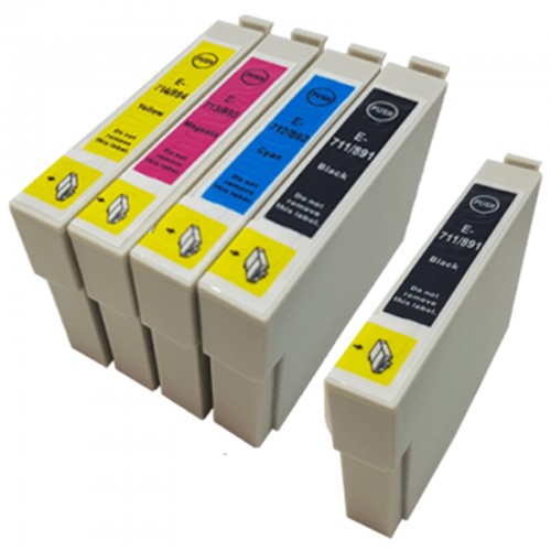 Compatible Epson T0711-4 T0715 - 1 Multipack + Choose 1 EXTRA Ink Cartridge