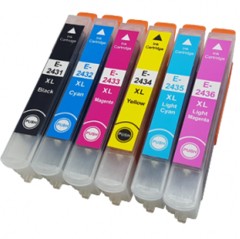 1 Multipack - 6 Compatible Ink Cartridges To Replace Epson 24 24XL