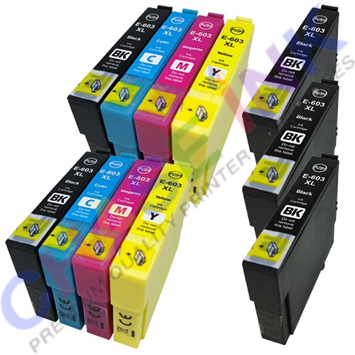 Compatible Epson 603XL - 2 Multipacks (BCMY) + 3 Black