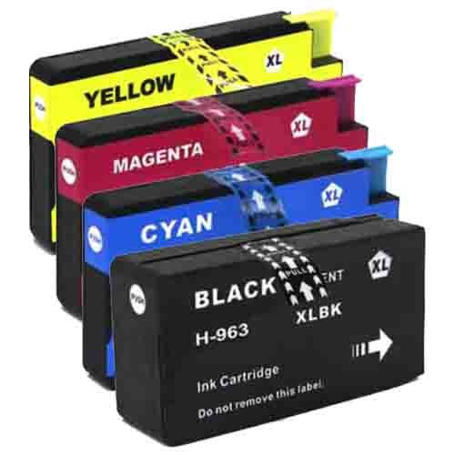 remanufactured hp 963xl 4 colour high capacity ink cartridge multipack (134.5ml ink capacity)