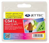 Jettec Remanufactured Canon CL-541XL High Yield C/M/Y Colour Ink Cartridge (15ml) 