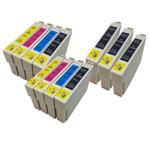 Compatible Epson T0711-4 T0715 - 2 Multipacks + 3 FREE Black Cartridges