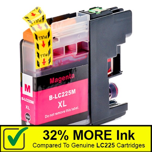 Magenta Compatible Ink Cartridge To Replace Brother LC225XL (15.6ml)