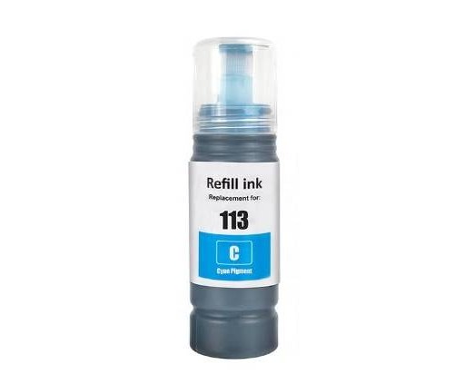 Compatible Epson 113 EcoTank Cyan Pigment Ink Bottle