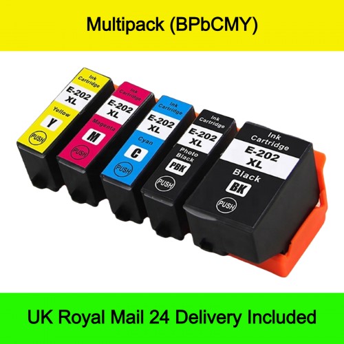 1 Multipack (BPbCMY) - Compatible Epson 202XL (Kiwi) Extra High Capacity Ink Cartridges