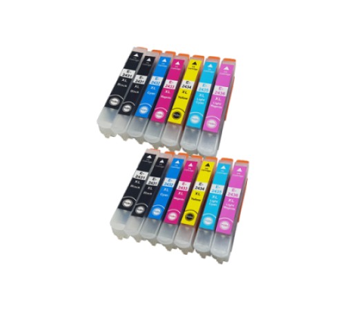 Compatible Epson 24XL Ink Cartridges - 2 Multipacks + 2 EXTRA Black