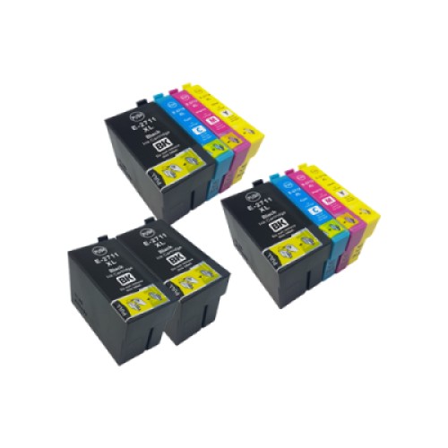 Compatible Epson 27XL (T2711-T2714) Ink Cartridges - 2 Multipacks + 2 EXTRA Black