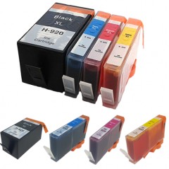 hp 920xl compatible 6-pack high yield ink cartridges