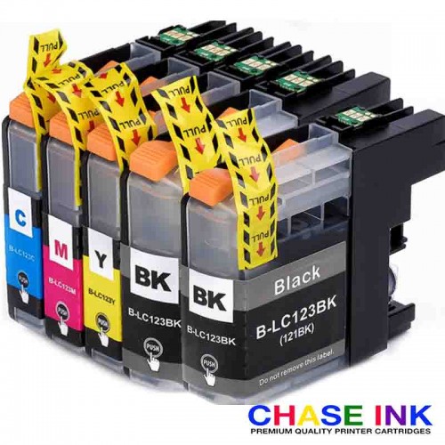 1 Multipack + 1 EXTRA Black - 5 Compatible Ink Cartridges To Replace Brother LC123 XL Series