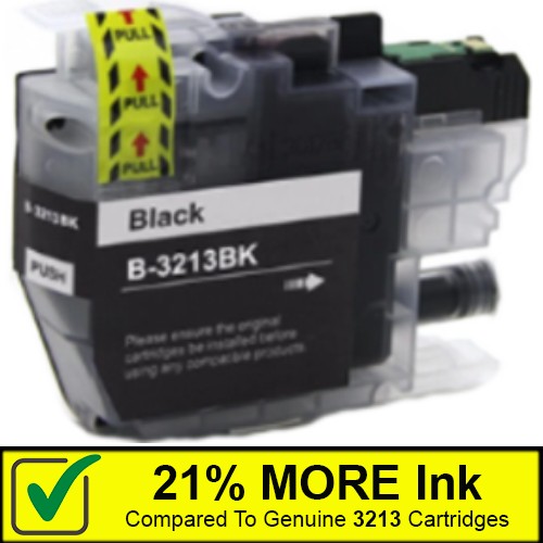 Black - Compatible Ink Cartridge To Replace Brother LC3213 (11ml)