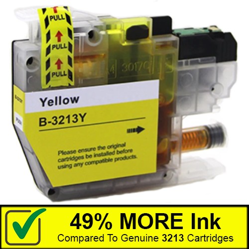 Yellow - Compatible Ink Cartridge To Replace Brother LC3213 (7ml)