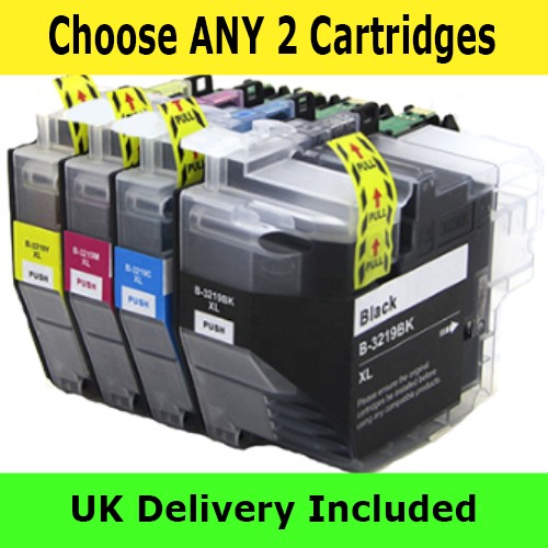 Mix ANY 4 (BCMY) - Compatible Ink Cartridges To Replace Brother LC3217 / LC3219XL