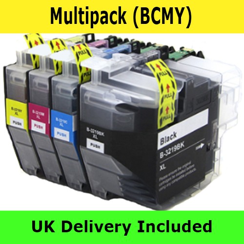 1 Multipack (BCMY) - 4 Compatible Ink Cartridges To Replace Brother LC3217 / LC3219XL