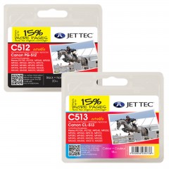remanufactured canon pg-512/cl-513 ink cartridge combo pack