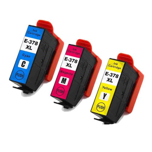 Cyan, Magenta, Yellow - 3 Compatible Ink Cartridges To Replace Epson 378 378XL (35ml)