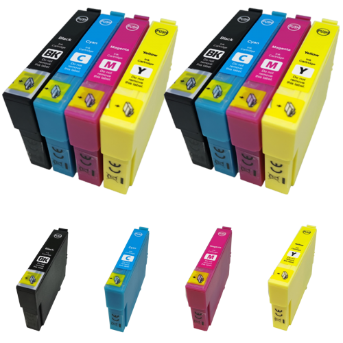 2 Multipacks + Choose ANY 2 Extra Cartridges - 10 Compatible Ink Cartridges To Replace Epson T1281-4