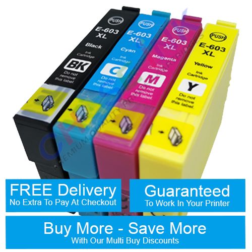 1 Multipack (BCMY) - Compatible Epson 603 / 603XL Ink Cartridges