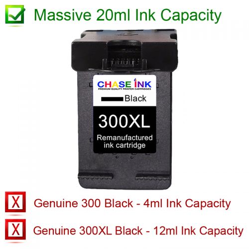 HP 300 / 300XL Black - Remanufactured Ink Cartridge (20ml)