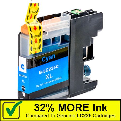 Cyan Compatible Ink Cartridge To Replace Brother LC225XL (15.6ml)