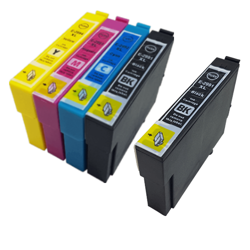 Compatible Epson 29XL High Capacity Ink Cartridges - 1 Multipack (BCMY) + 1 EXTRA Black