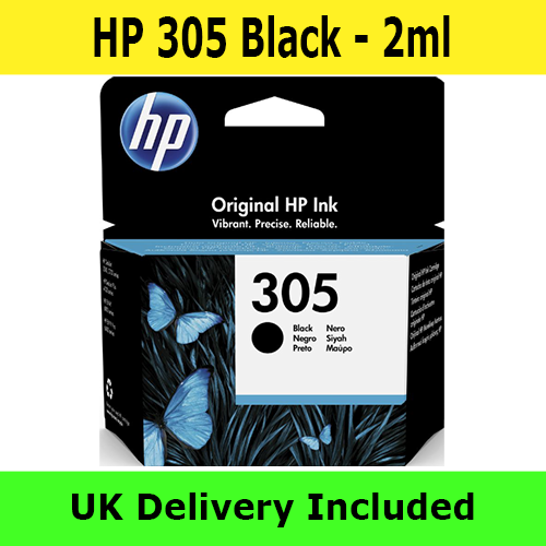 HP 305 Black Original Ink Cartridge 3YM61AE - 2ml