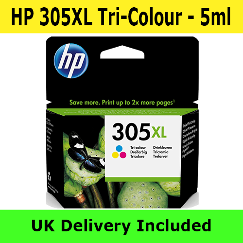 HP 305XL High Yield Tri-color Original Ink Cartridge 3YM63AE - 5ml